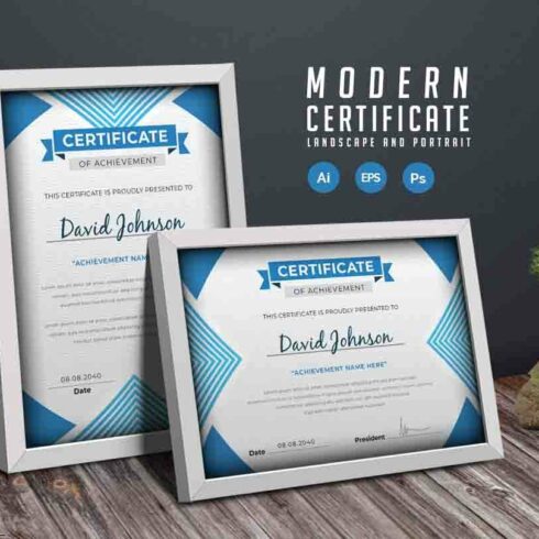 382. Modern Certificate Template cover image.