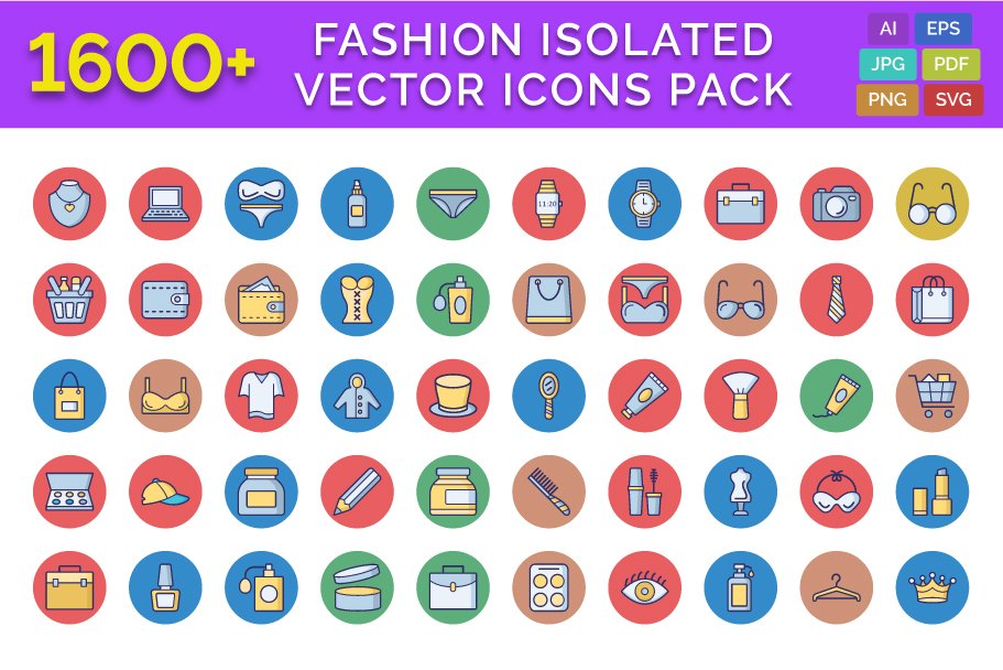 Fashion Vector Icons pack cover image.