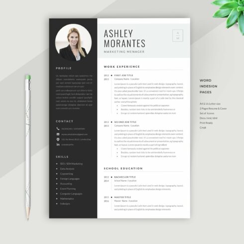 Resume Template Ashley cover image.
