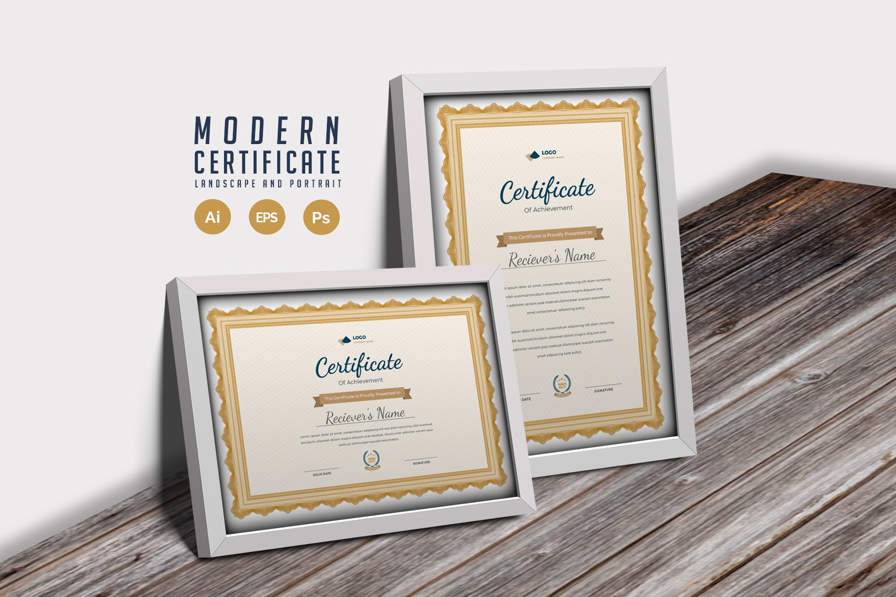 089. Clean Certificate Template cover image.