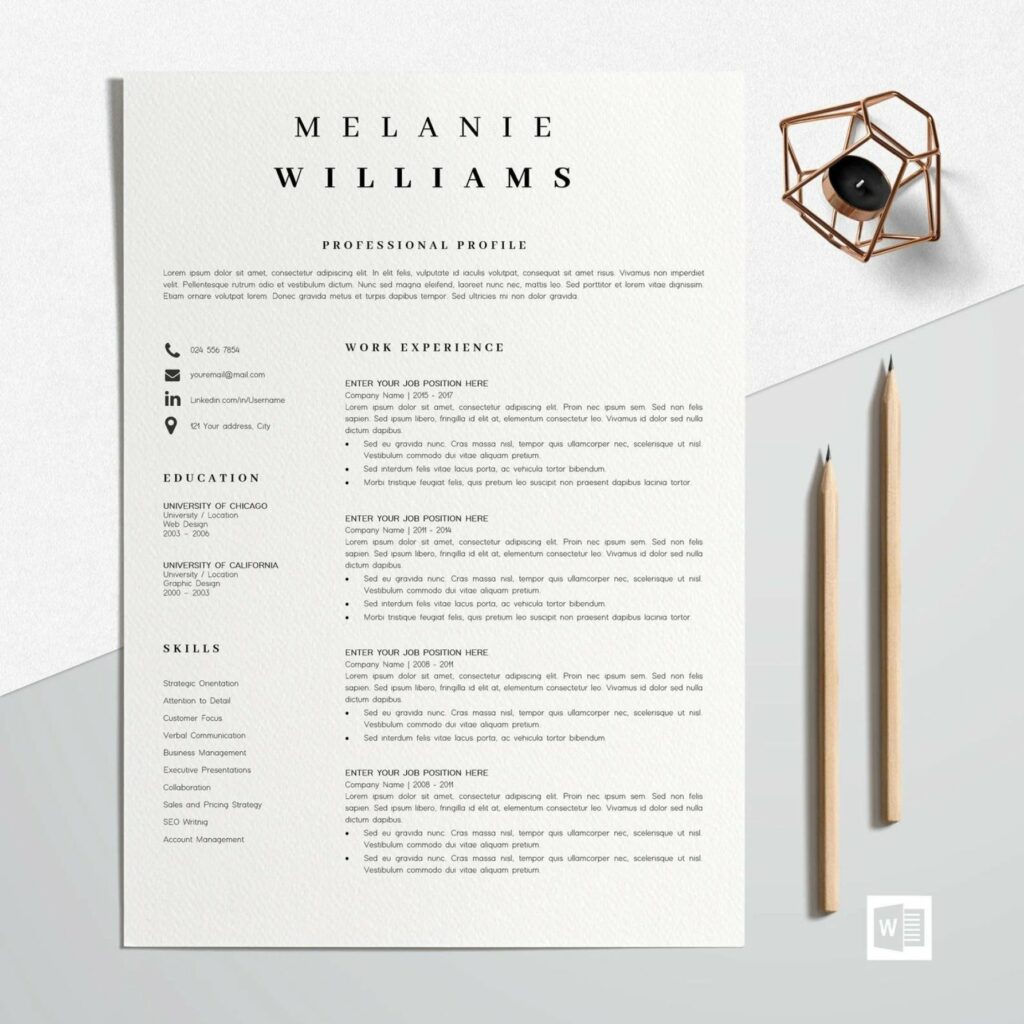 Pharmacy Clerk Resume Template Word | CV Template – MasterBundles