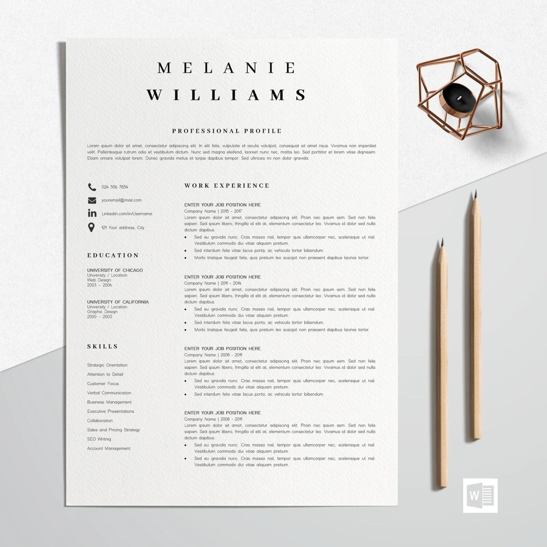 Resume Template Word | CV Template cover image.