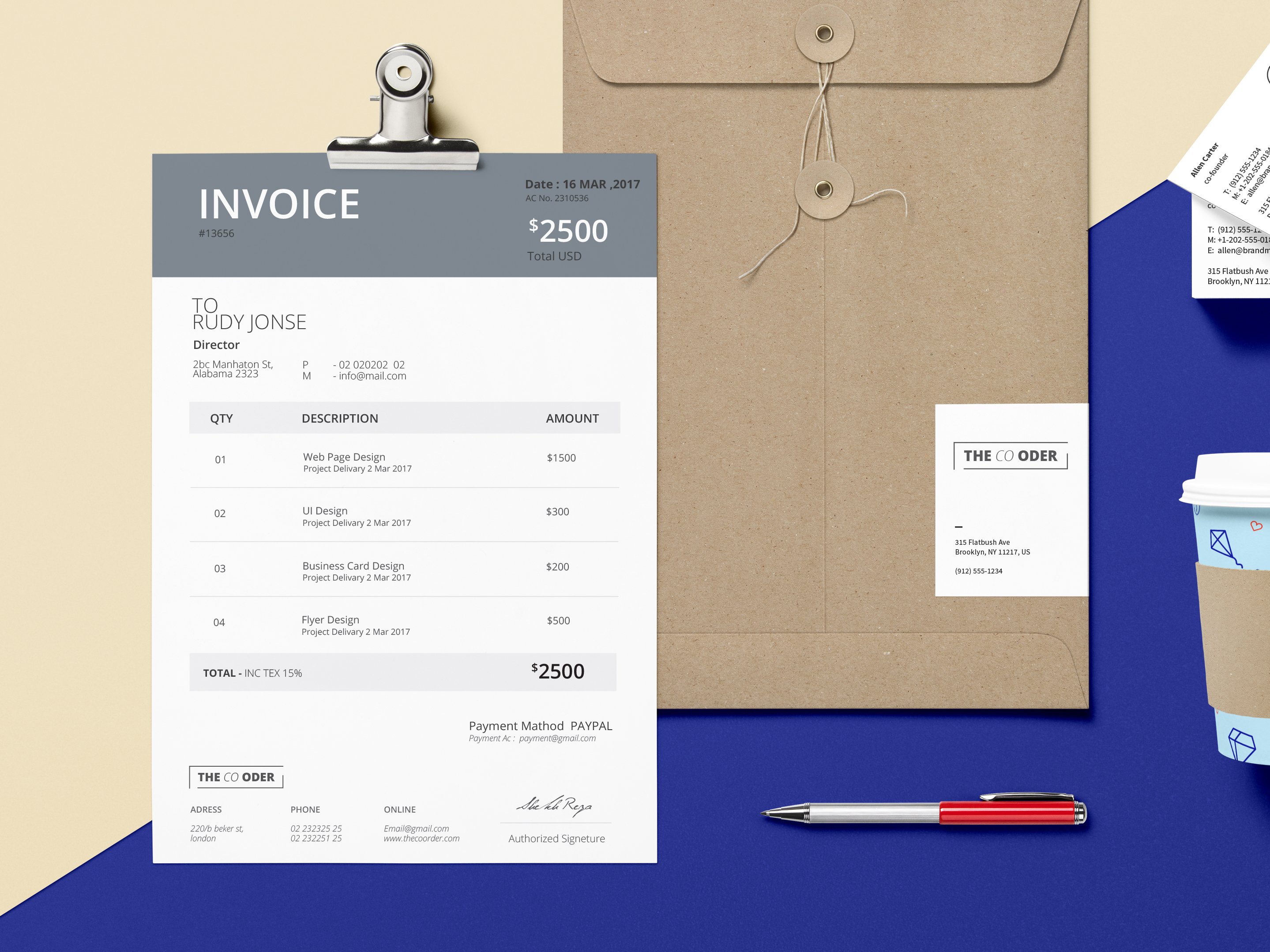 Simple Invoice | Invoice Template preview image.