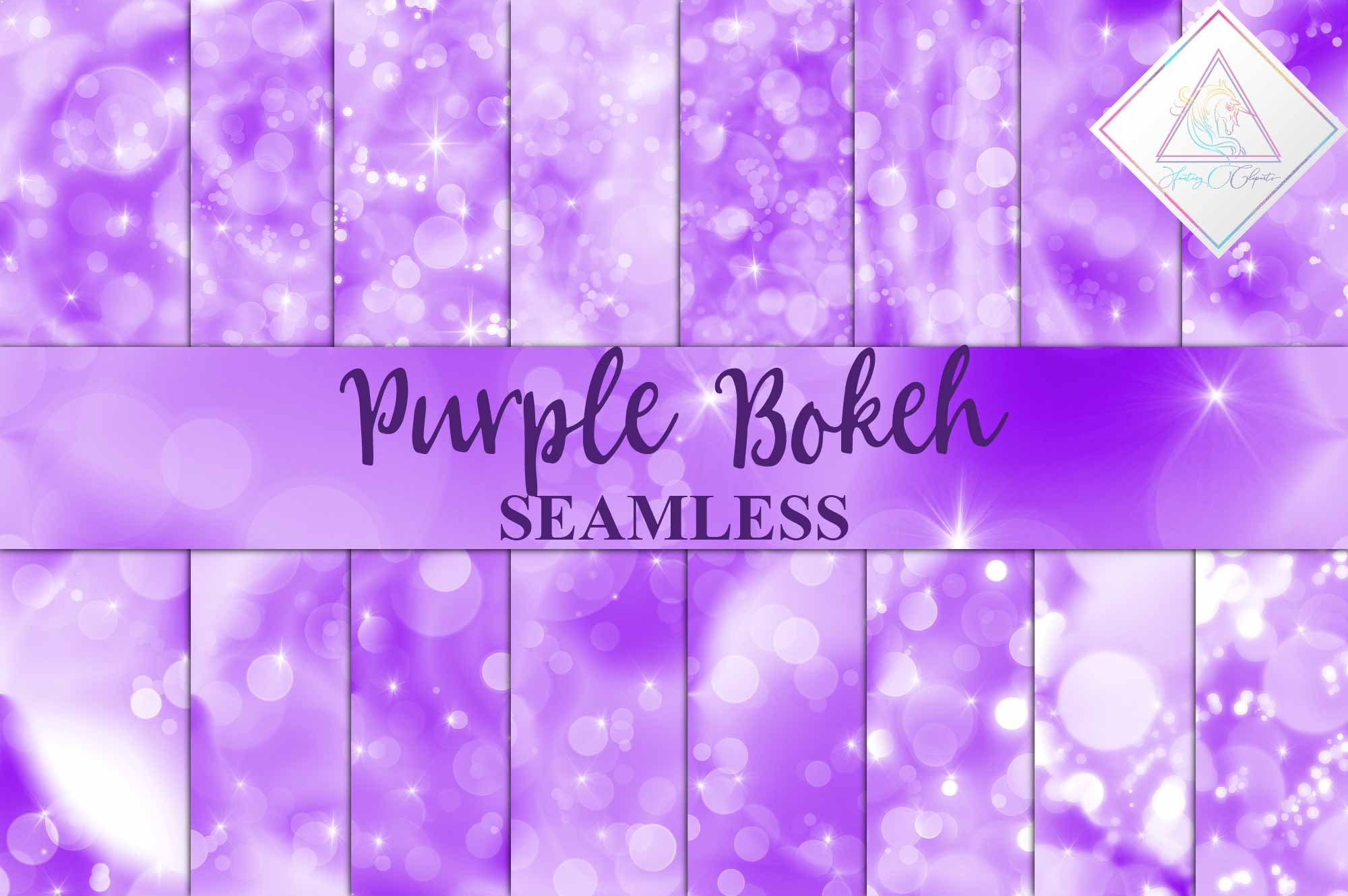 Seamless Purple Bokeh Digital Paper cover image.