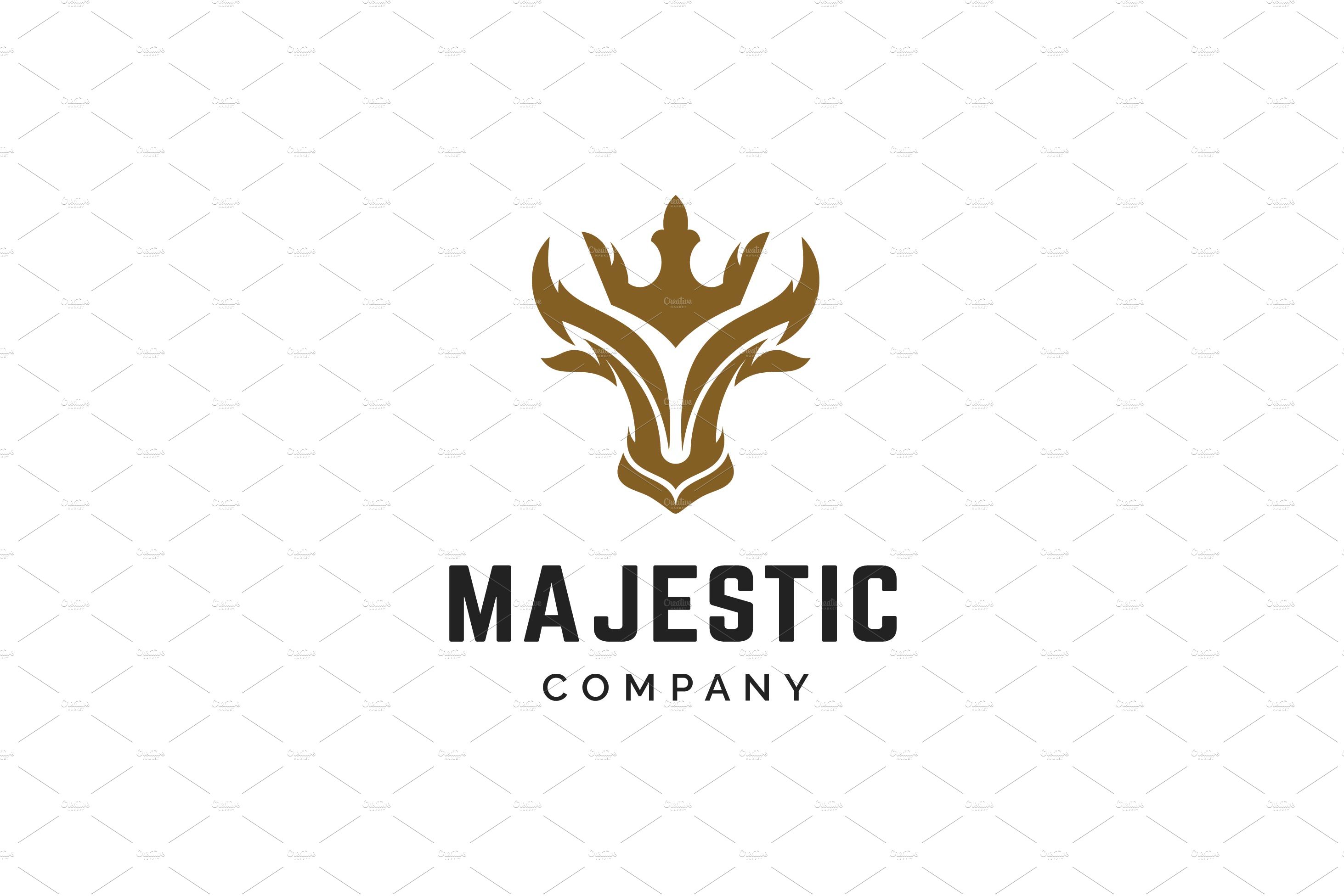 luxurious masculine taurus king logo cover image.