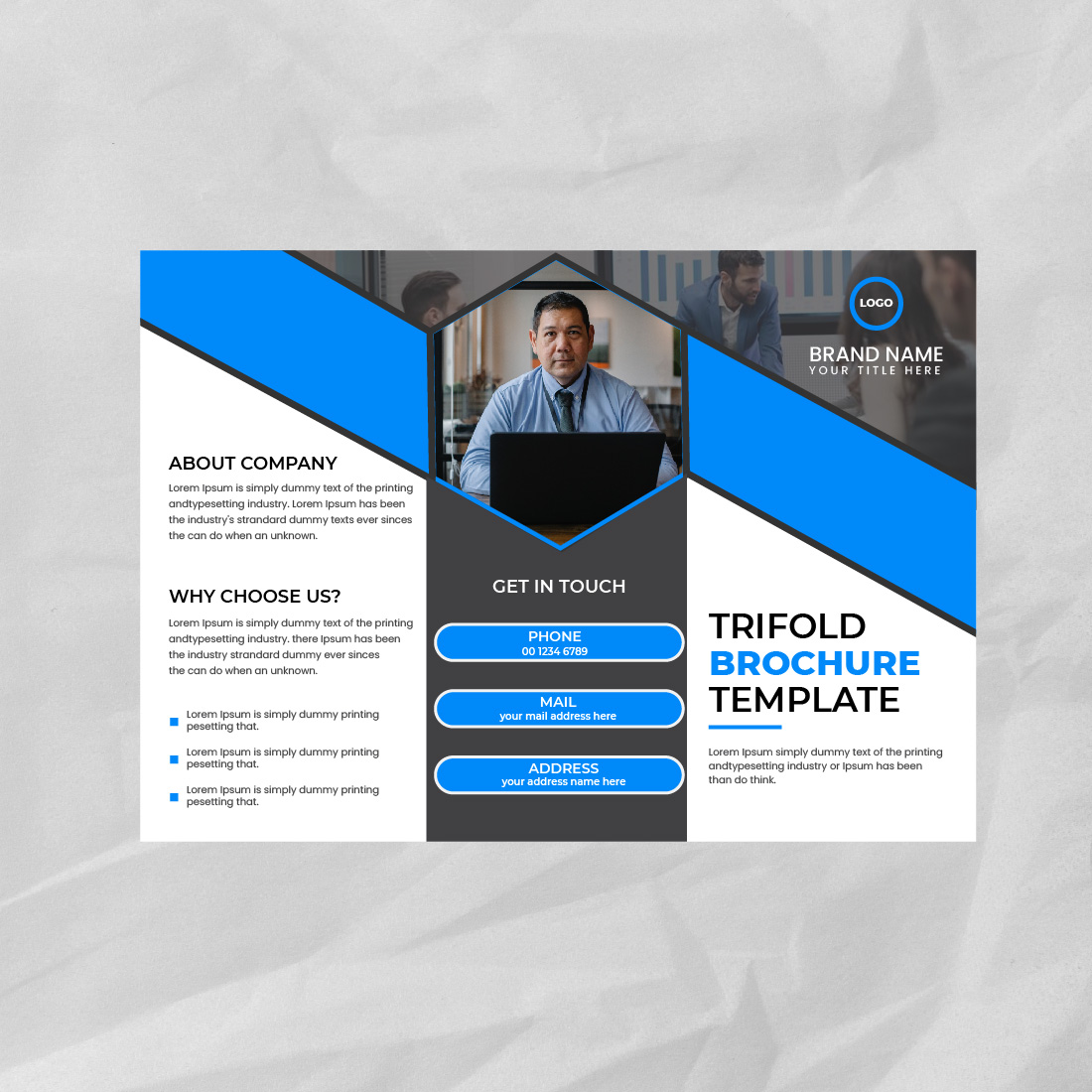 Corporate Tri Fold Brochure Design preview image.