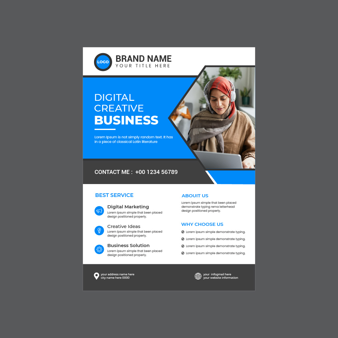 Corporate Flyer Template preview image.