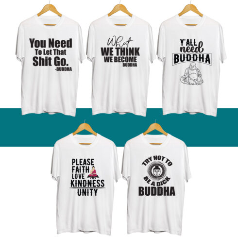 Buddha SVG T Shirt Designs Bundle cover image.