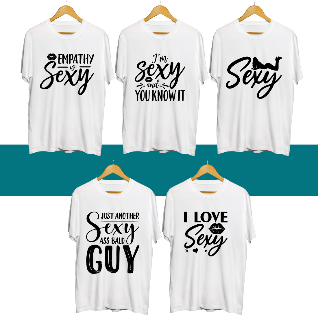 Sexy SVG T Shirt Designs Bundle preview image.