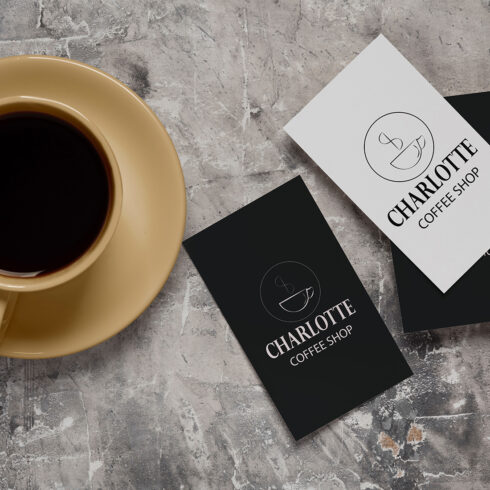 Charlotte coffee shop vector logo cover image.