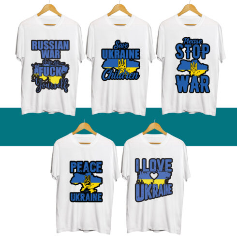 Ukraine SVG T Shirt Designs Bundle cover image.