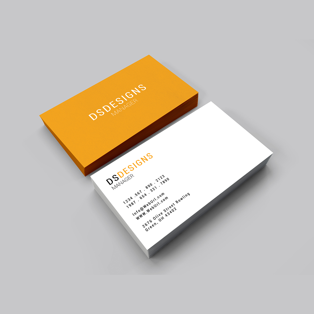 Simple and modern business card cover image.