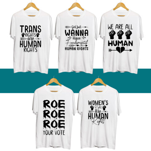 Human Right SVG T Shirt Designs Bundle cover image.