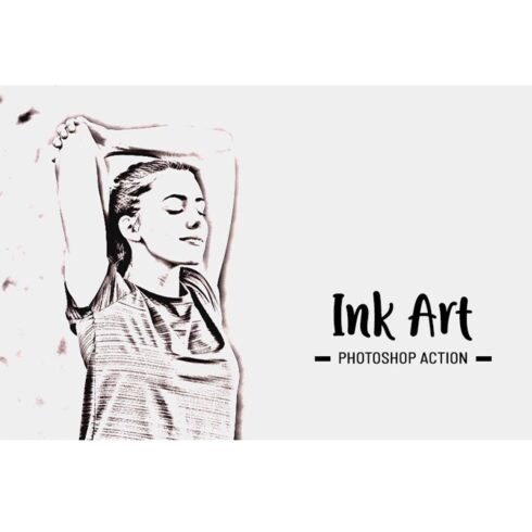 Ink Art Photoshop Action cover image.