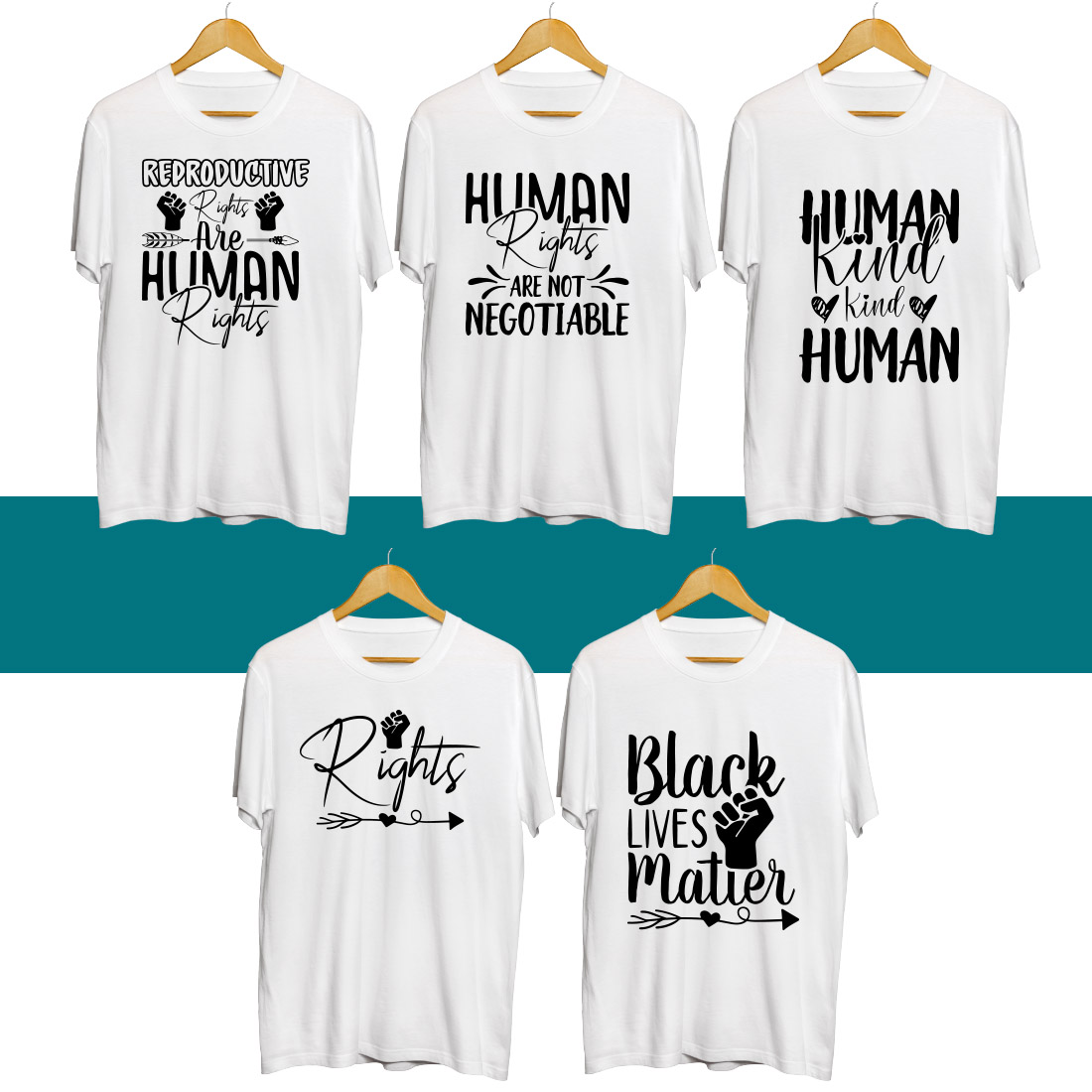 Human Right SVG T Shirt Designs Bundle - MasterBundles