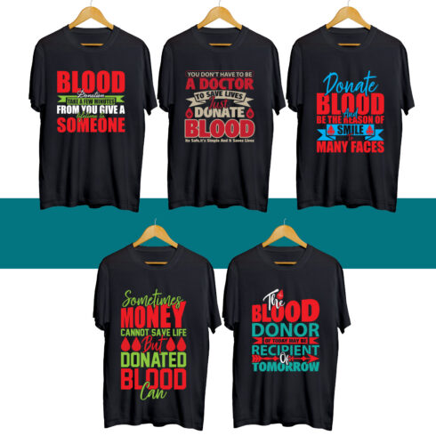 Blood Donor SVG T Shirt Designs Bundle cover image.