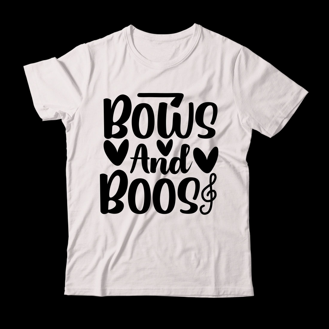 White t - shirt with the words boys and boos on it.