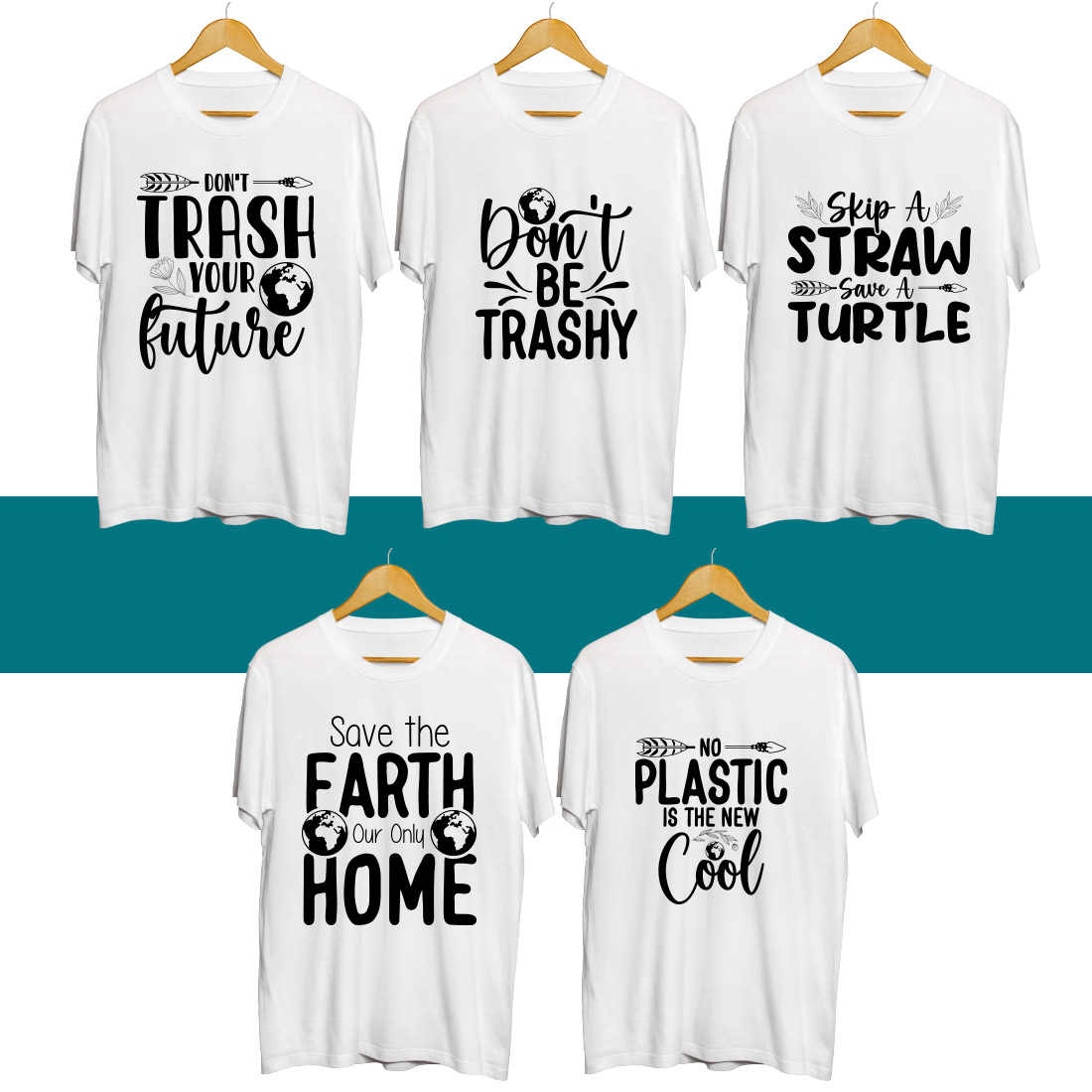 Four t - shirts that say.