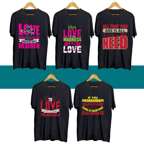 Valentine's Day SVG T Shirt Designs Bundle cover image.
