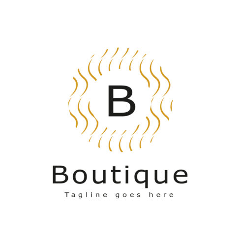 Boutiauq line art logo design cover image.