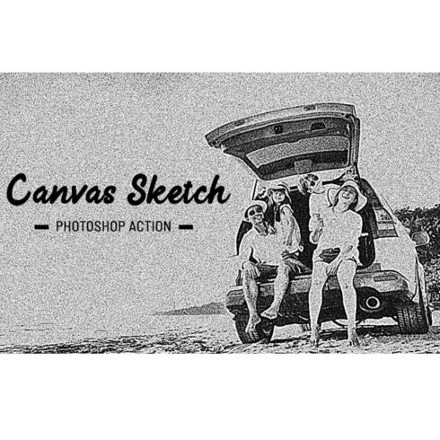 Canvas Sketch Photoshop Action cover image.