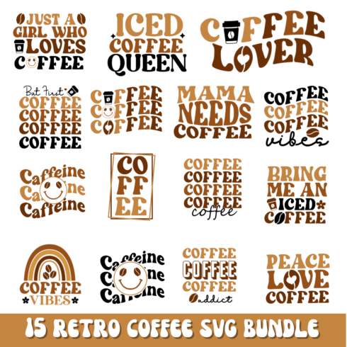 Retro Coffee Svg bundle cover image.