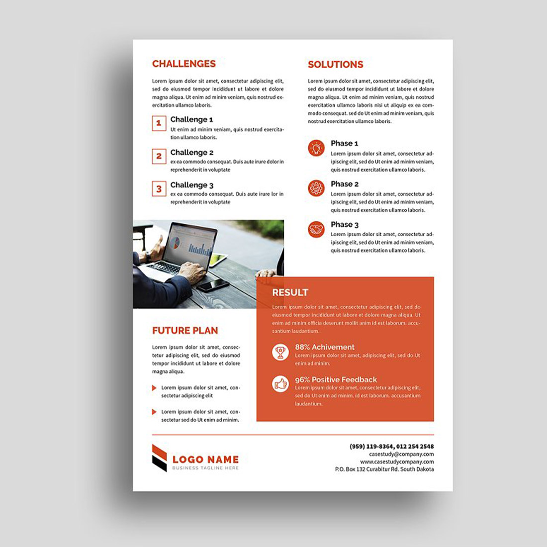 Business Case Study Template preview image.