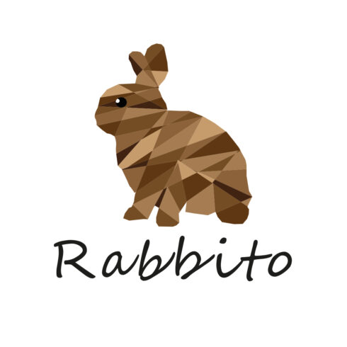 Rabbit Geometrical logo design cover image.