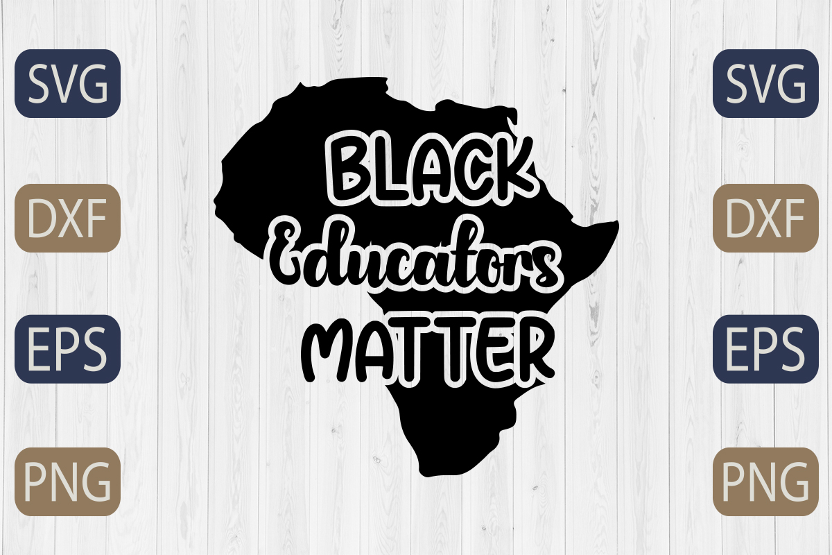 Map of africa with the words black teachers matter.