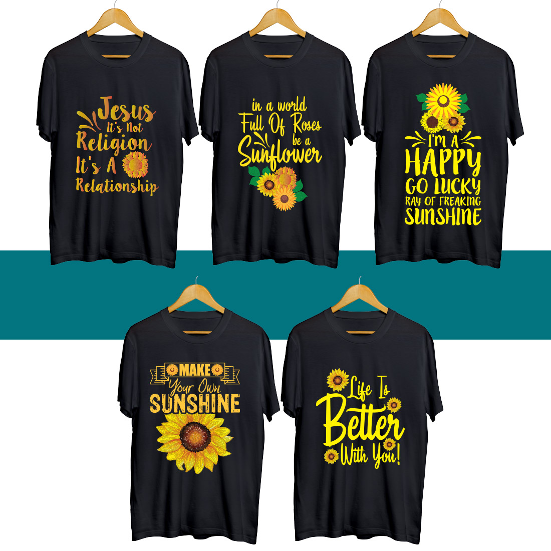 Group of t - shirts that say jesus is the reason to be happy to.