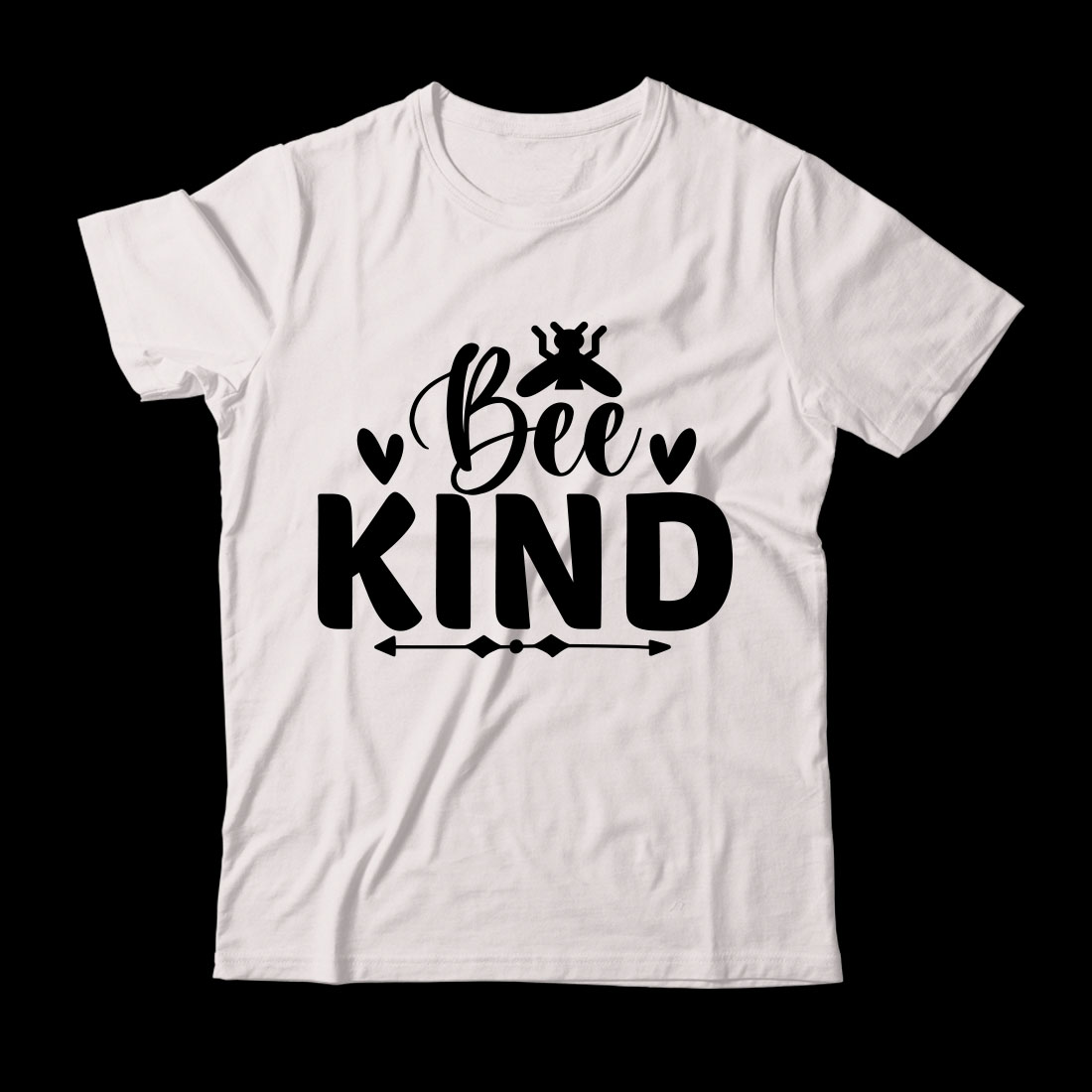 White t - shirt that says bee kind.