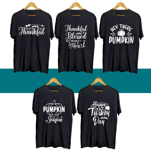 Thanksgiving SVG T Shirt Designs Bundle cover image.