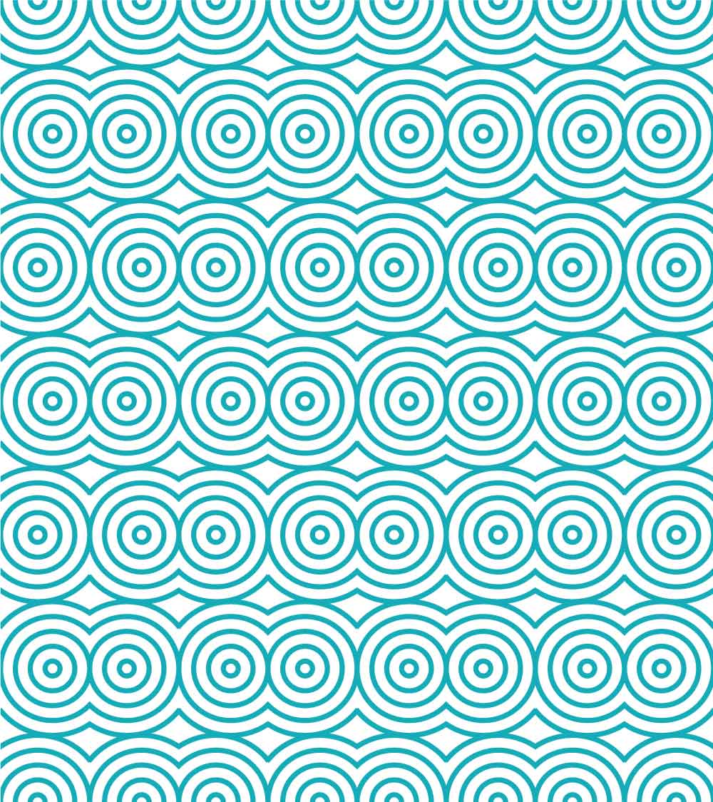 Blue and white pattern with circles.