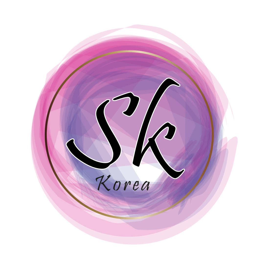 Sk letter watercolor logo design (letters can be editable ...
