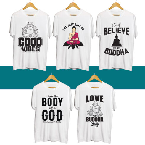 Buddha SVG T Shirt Designs Bundle cover image.