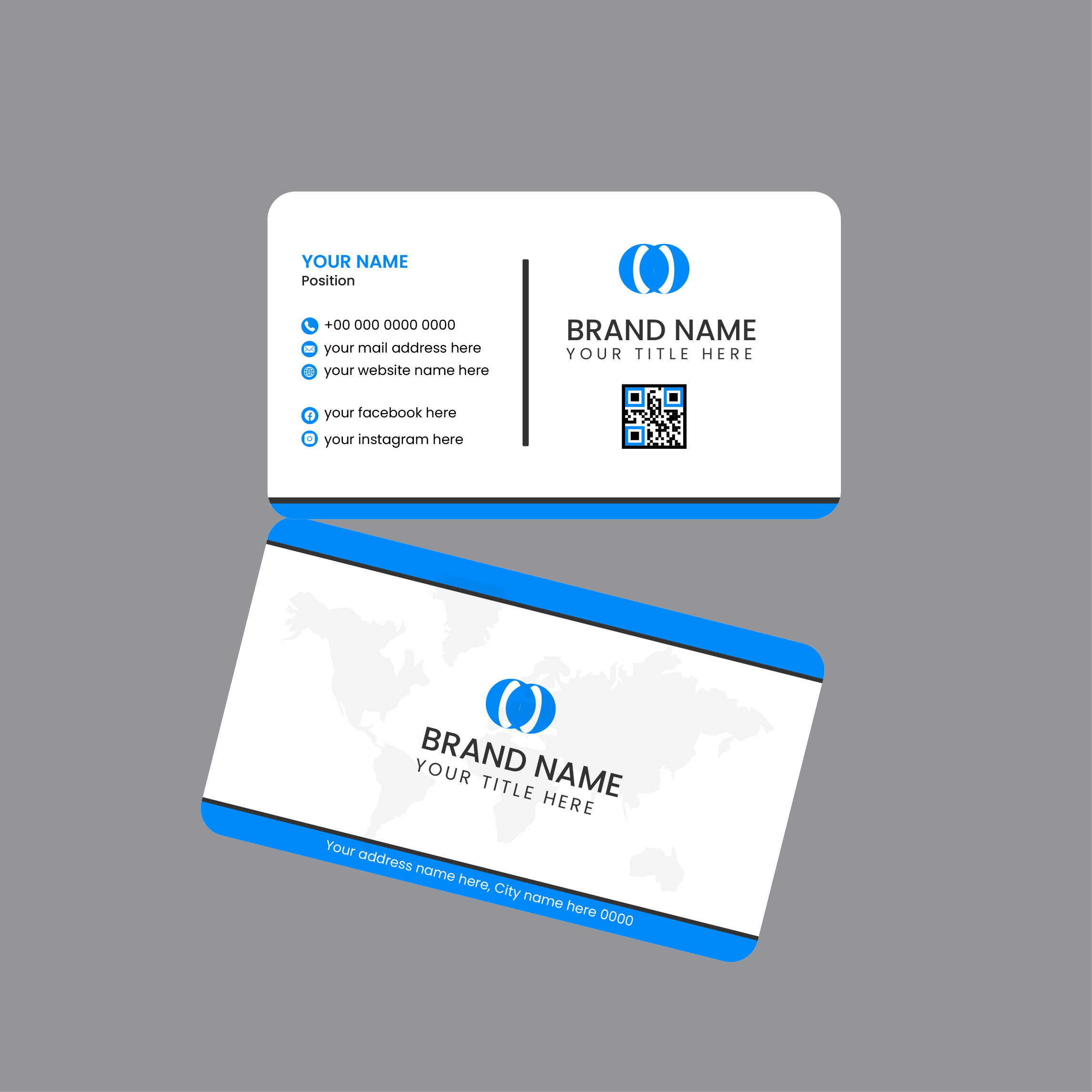 Modern Business Card Template preview image.