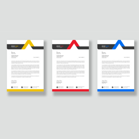 Modern company letterhead cover image.