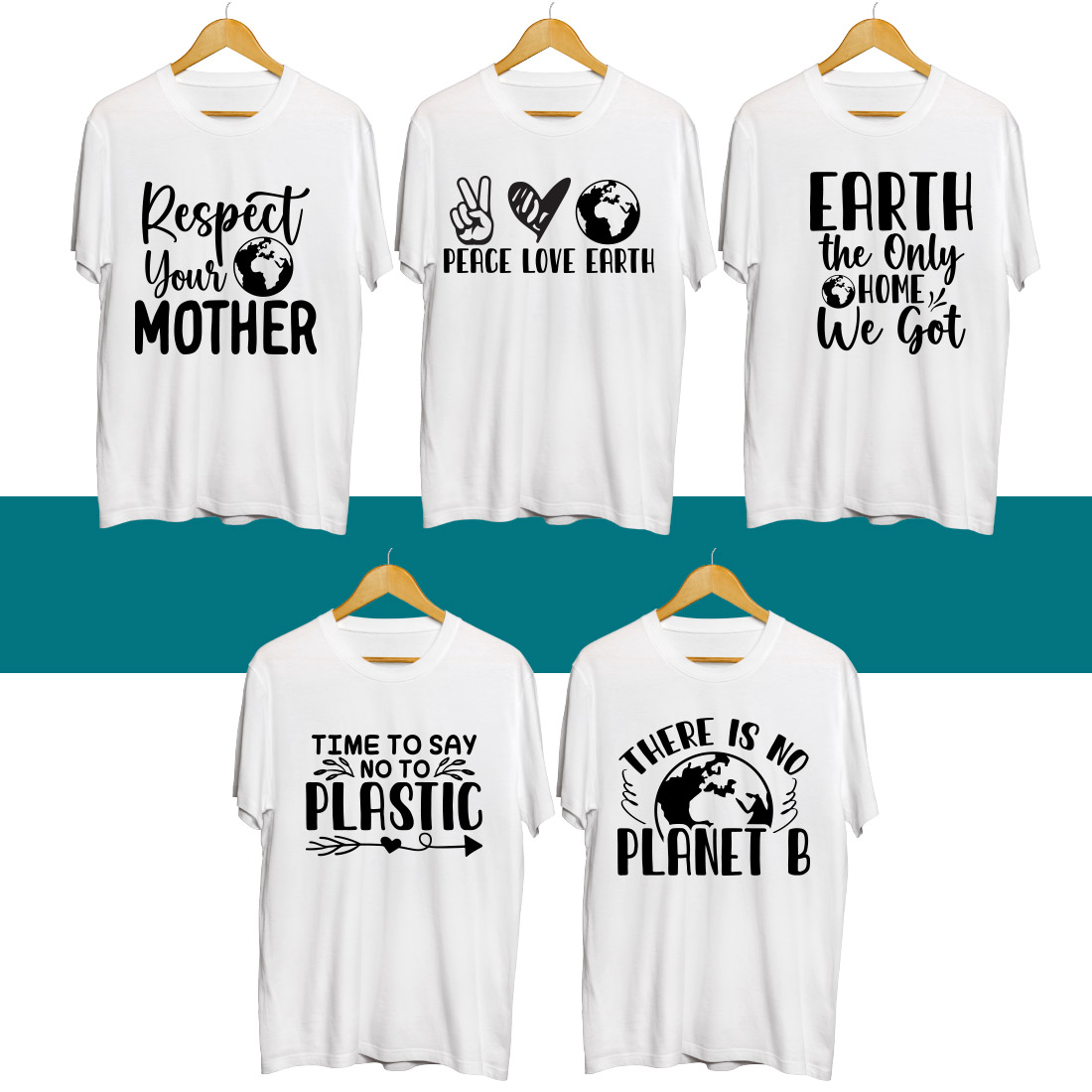 Earth Day SVG T Shirt Designs Bundle preview image.