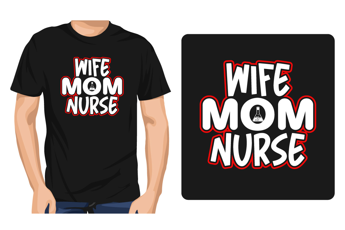 T - shirt that says wife nurse and wife nurse.