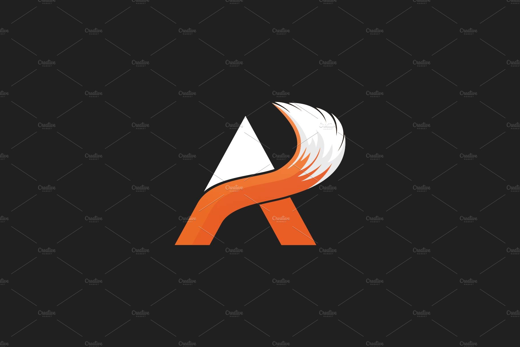 Letter A Tail Fox Logo Design preview image.