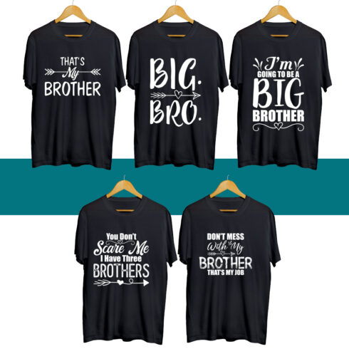 Brother\'s Day SVG T Shirt Designs Bundle cover image.