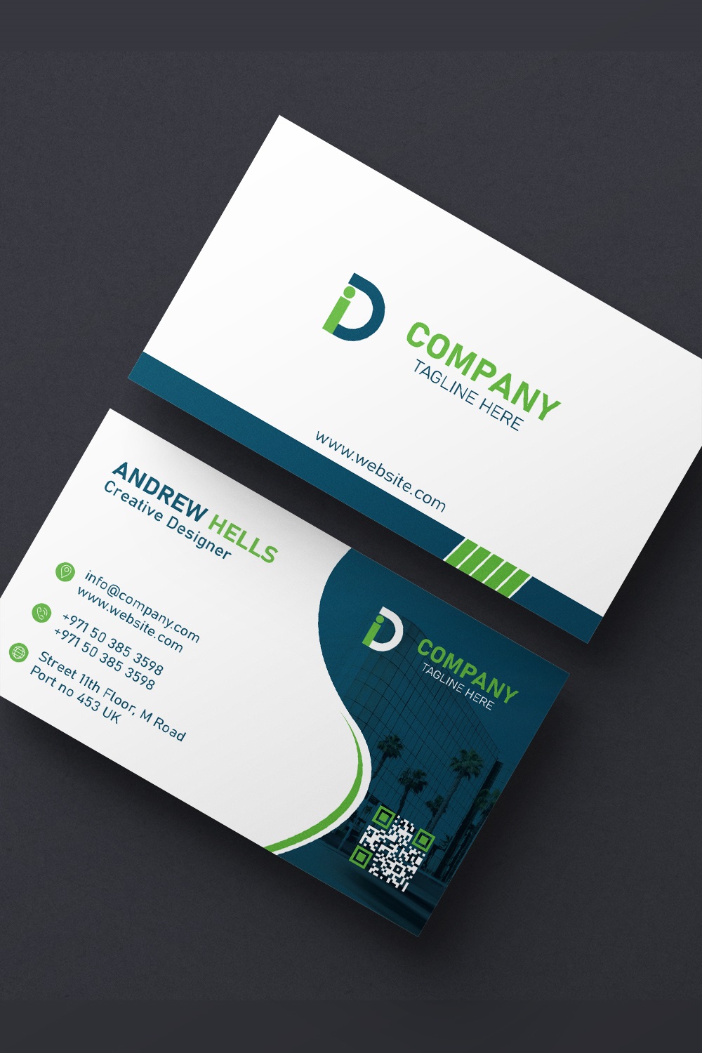 Creative Business Card design - visiting card design pinterest preview image.