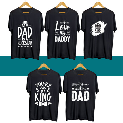 Father's Day SVG T Shirt Designs Bundle cover image.