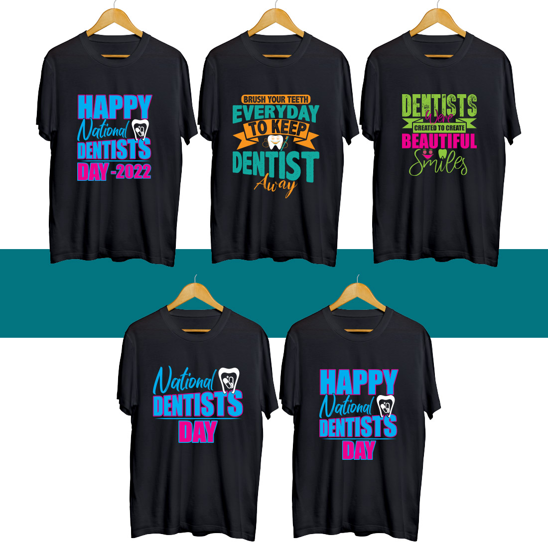 Dentist SVG T Shirt Designs Bundle cover image.