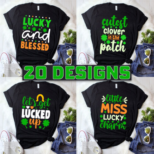 ST Patrick Day T-Shirt Design Bundle cover image.