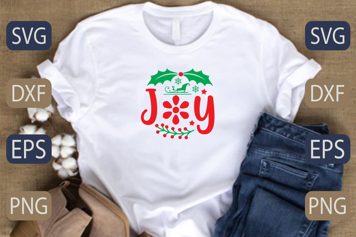 T - shirt with the word joy on it.