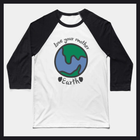 Love your mother earth - t-shirt design vector illustration cover image.