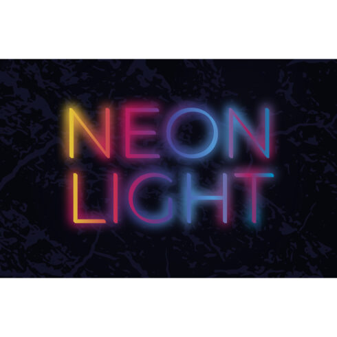 Blight neon 3d text effect, effect, neon, editable, text, font, letter, typography, cover image.