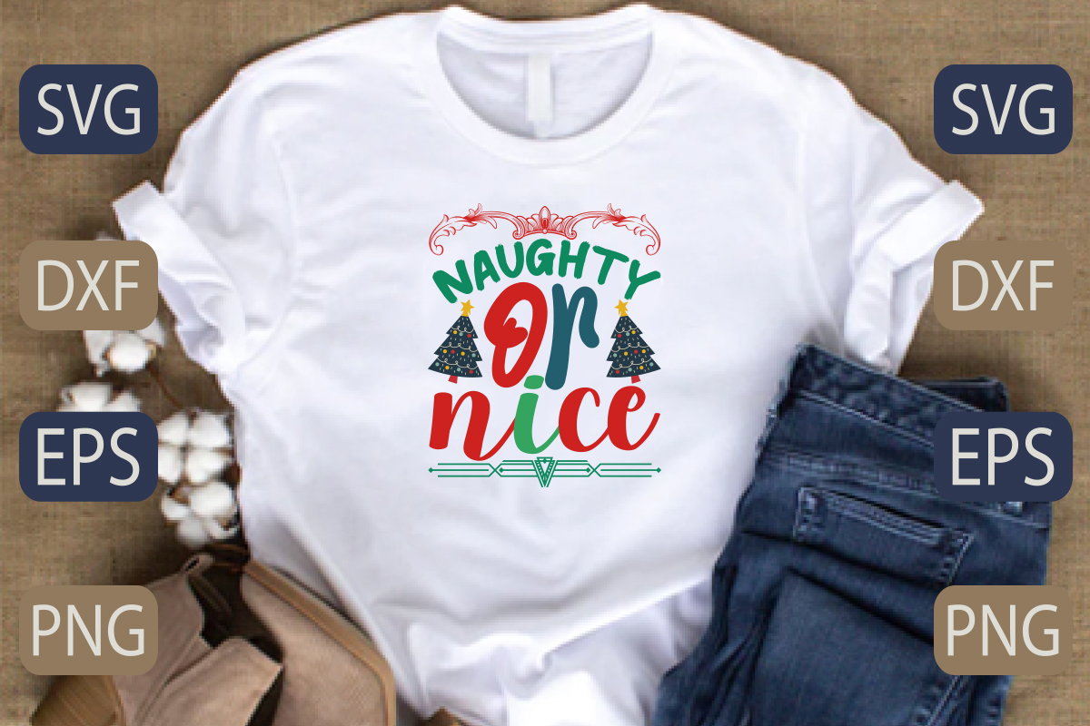 White t - shirt with the words mighty nice on it.