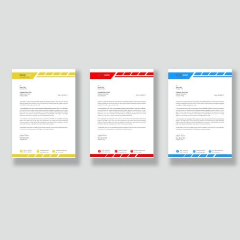 Modern company letterhead cover image.